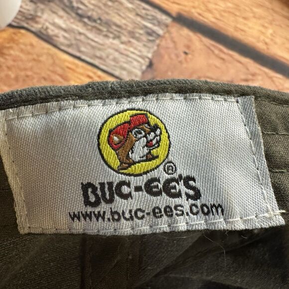 Buc-ee's Faded Green Baseball Hat Beaver Military Logo Adjustable Cap - Picture 7 of 7